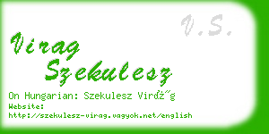 virag szekulesz business card